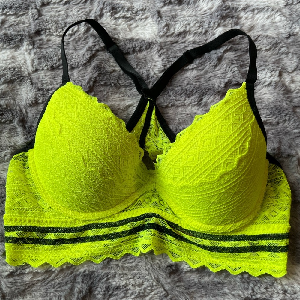 PINK Victoria's Secret Neon Lace Racerback